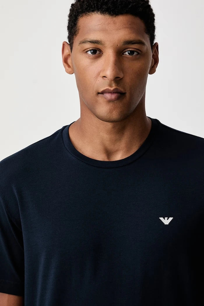 Emporio Armani Underwear iki parçalı erkek pamuklu elastan pijama