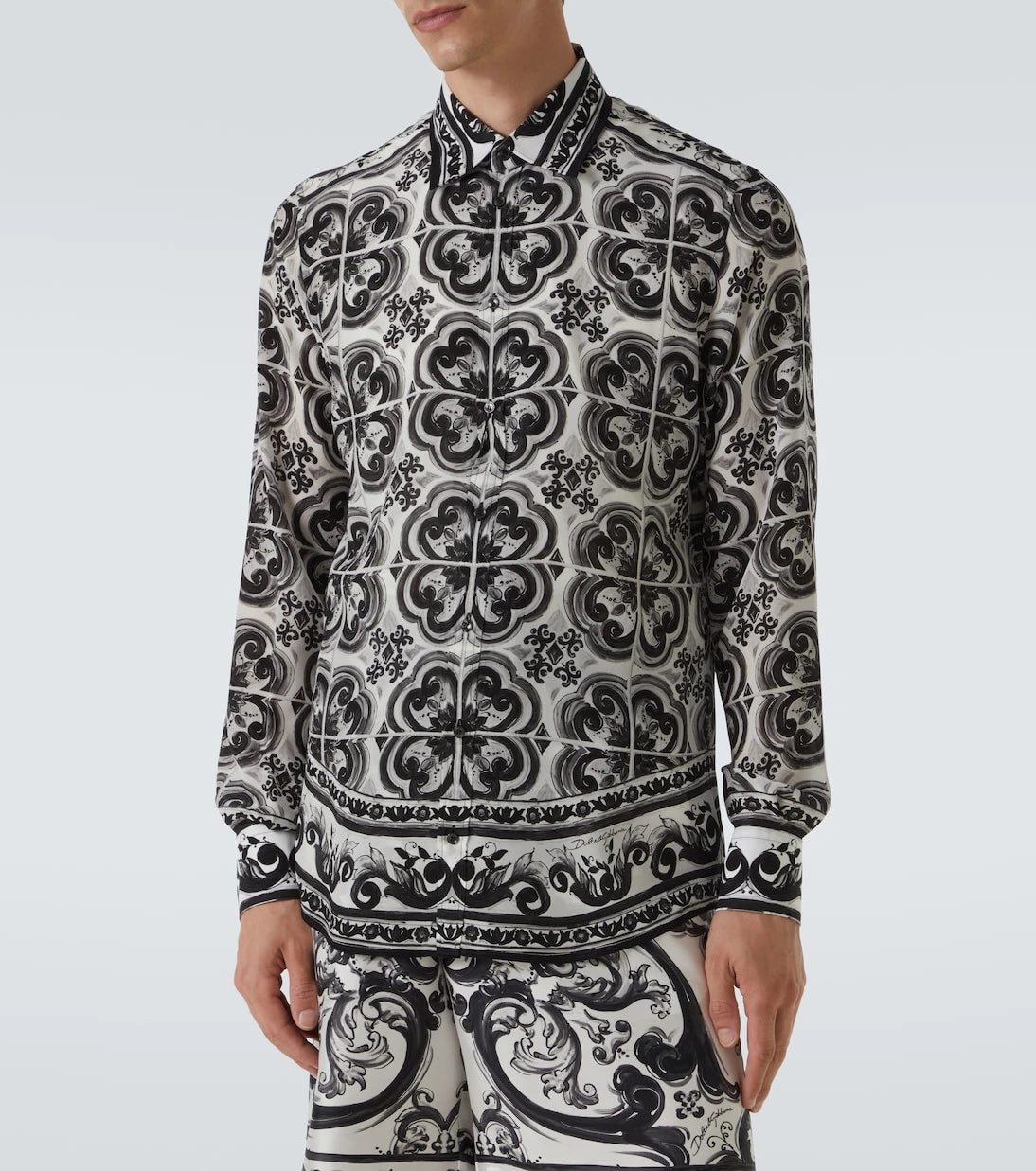 Dolce&Gabbana - Martini Majolica silk twill shirt