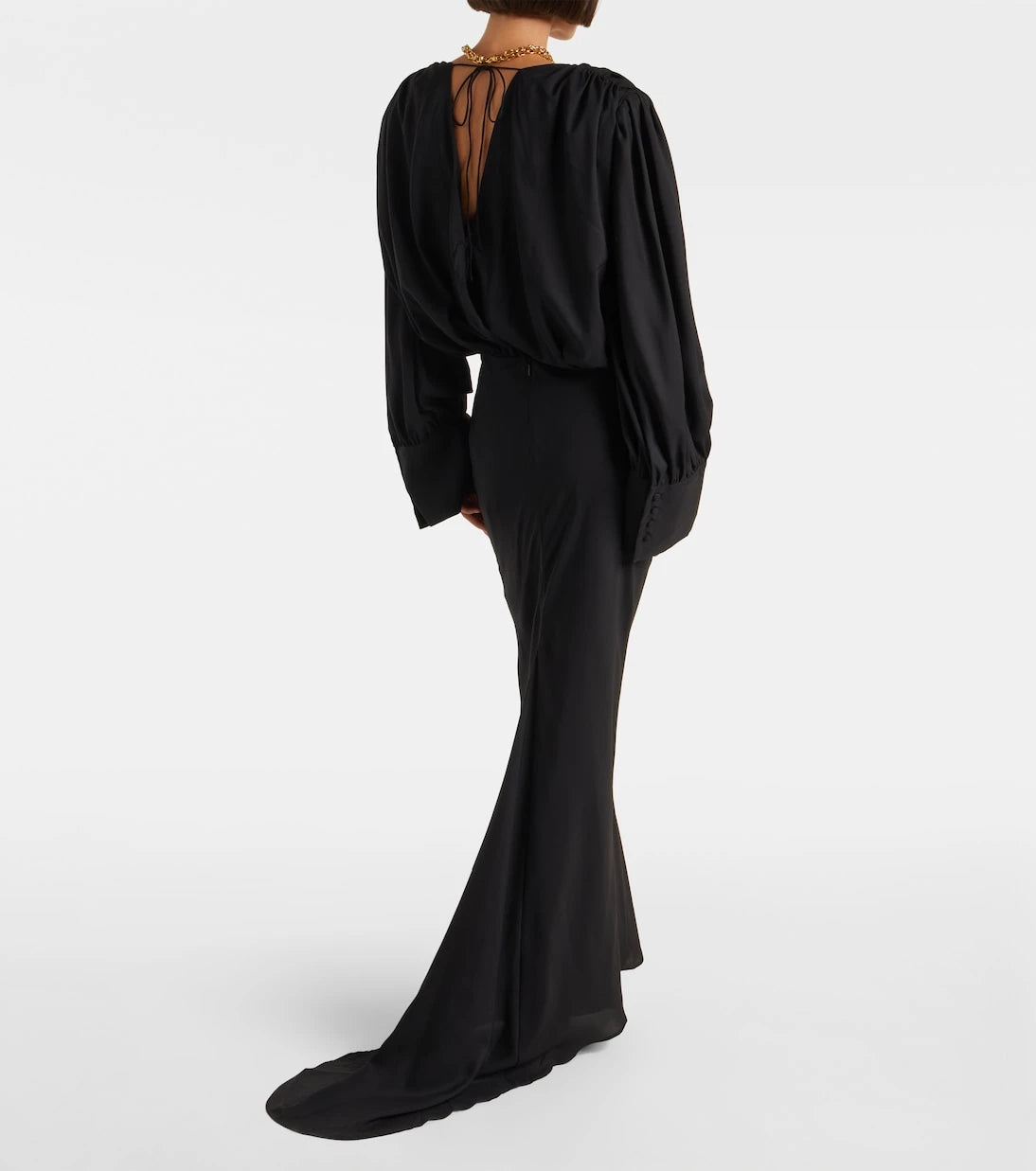 Rotate - Savannah scarf-detail chiffon gown