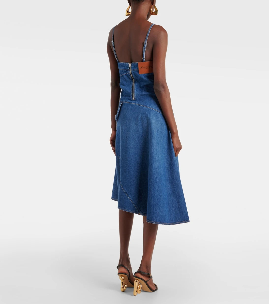 JW Anderson - Asymmetric denim midi dress