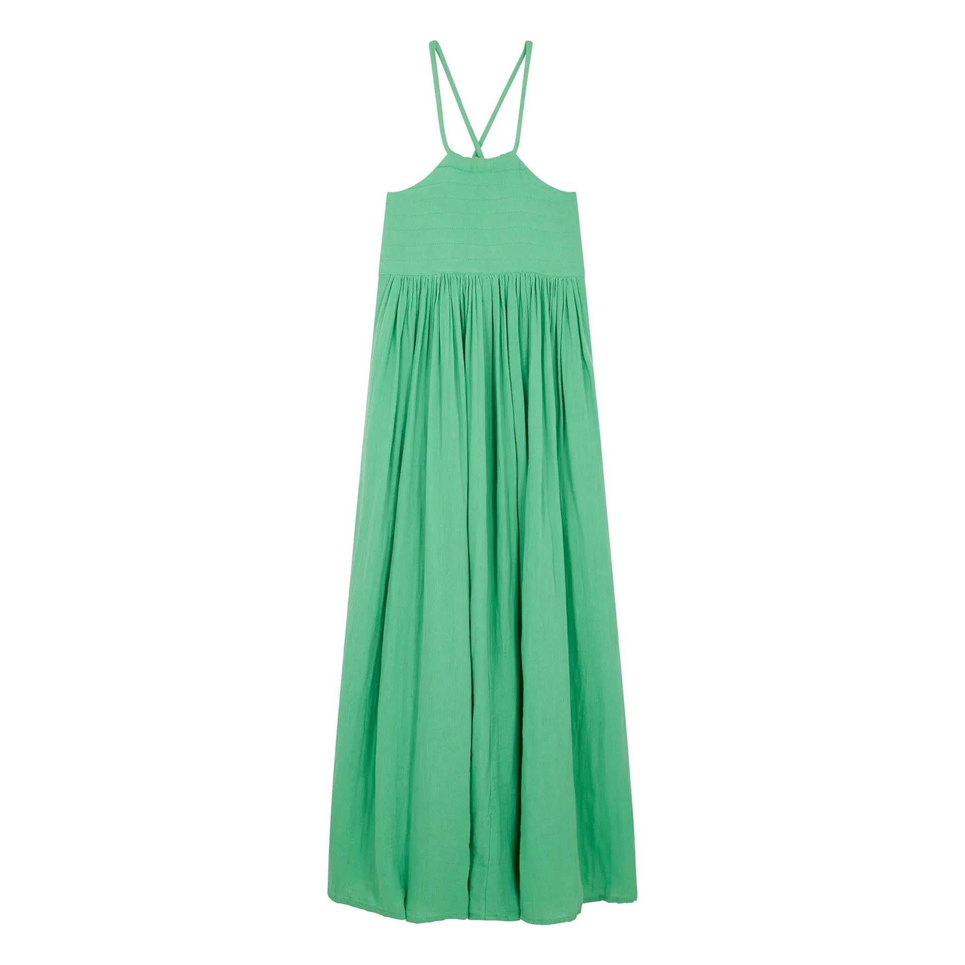 Leon & Harper - Romee organic cotton dress | Green water
