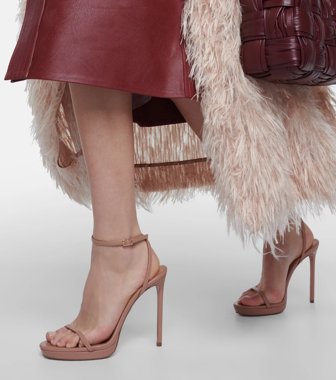 Aquazzura - Olie 115 leather platform sandals