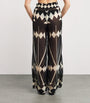Johanna Ortiz Black Georgette Printed Rapsodia Trousers