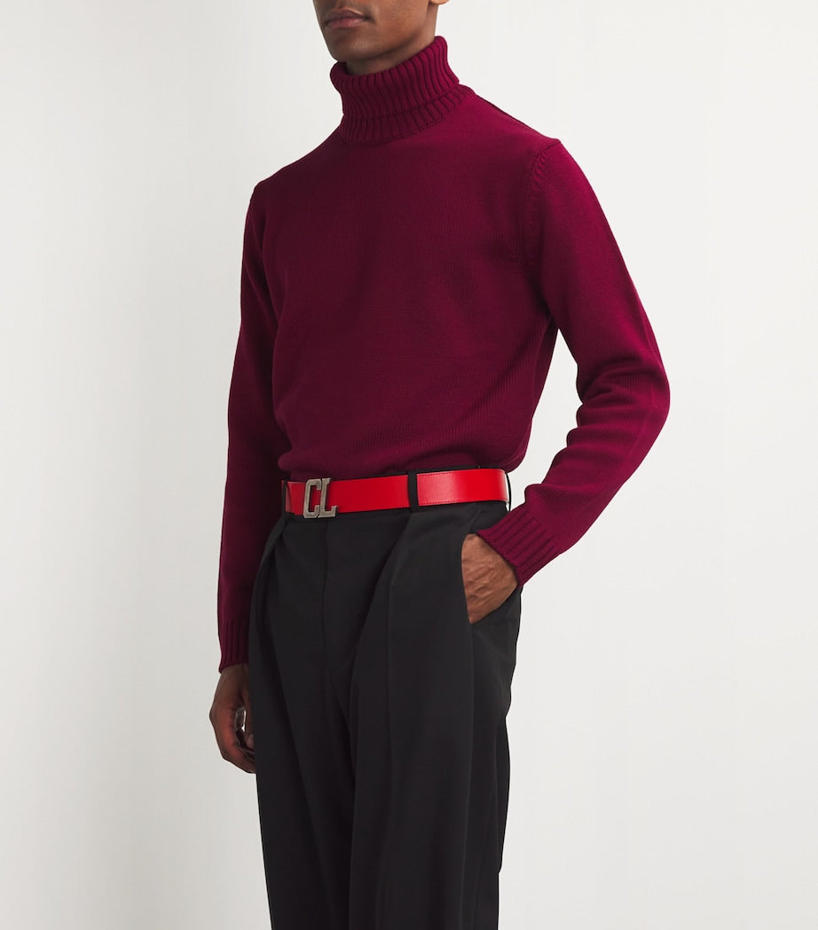 Happy Rui Leather Monogram Belt