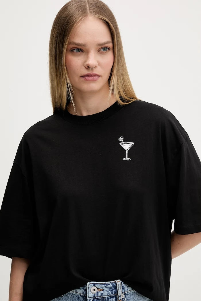 HUGO Blue тениска дамска памучна Oversized_Tee_B