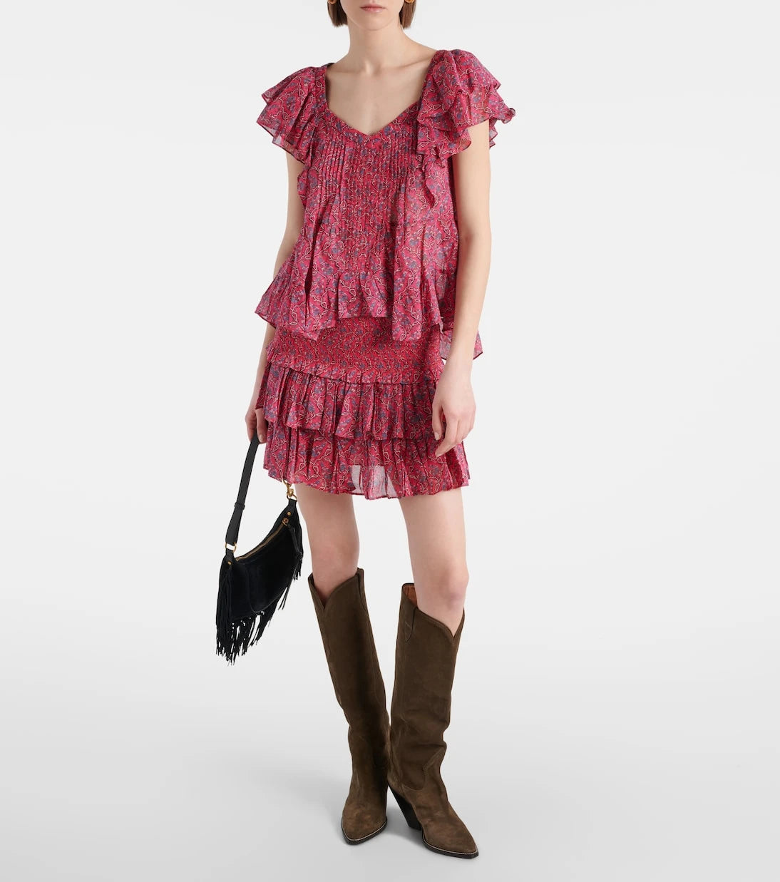 Marant Etoile - Madrana ruffled printed cotton top