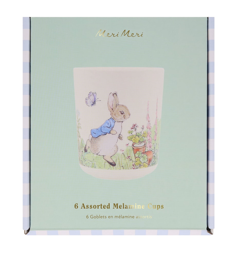 Set of 6 Melamine Peter Rabbit Cups (220ml)