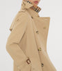 Burberry Beige Gabardine Mid-Length Kensington Heritage Trench Coat