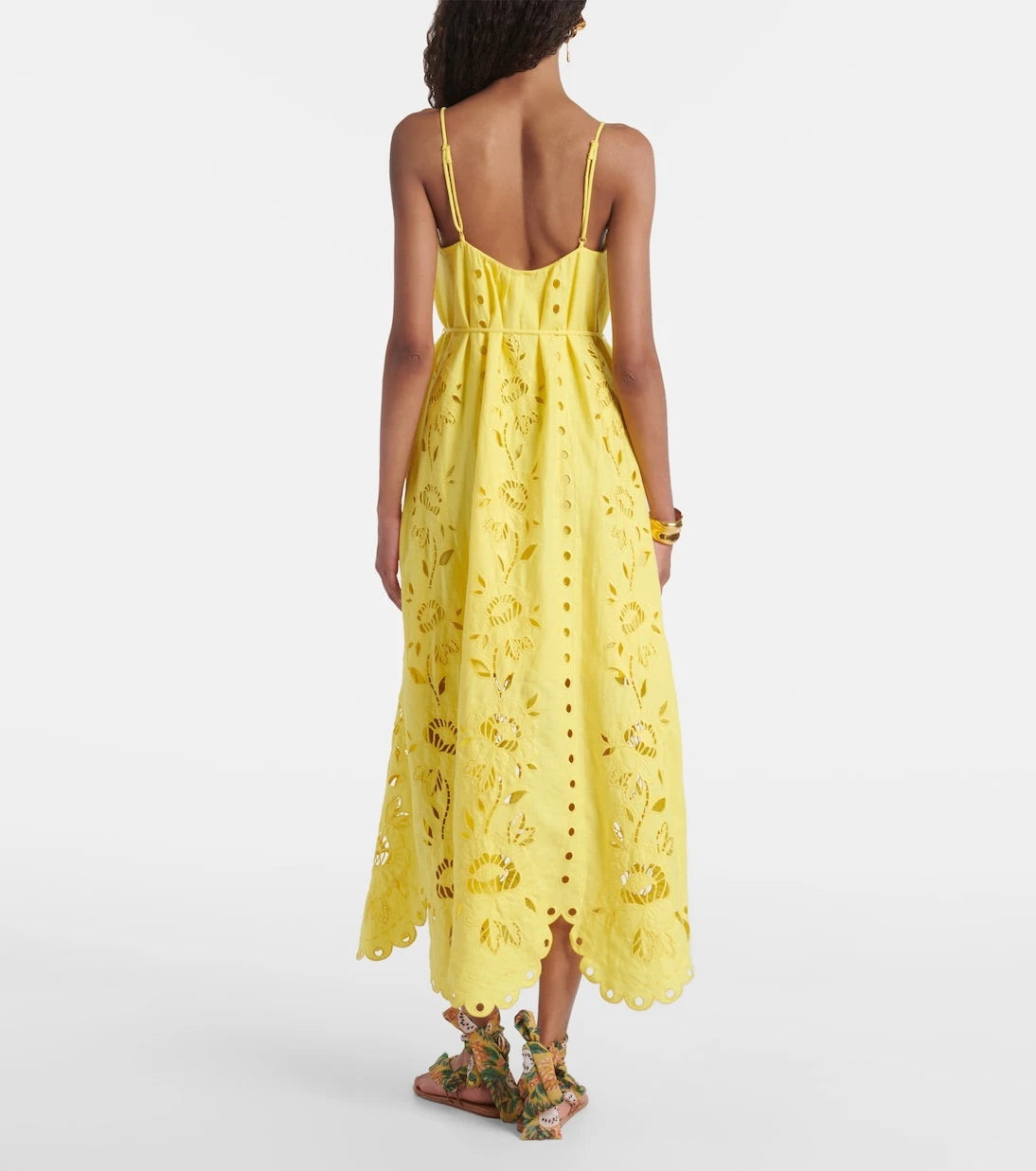 Farm Rio - Richelieu linen-blend maxi dress
