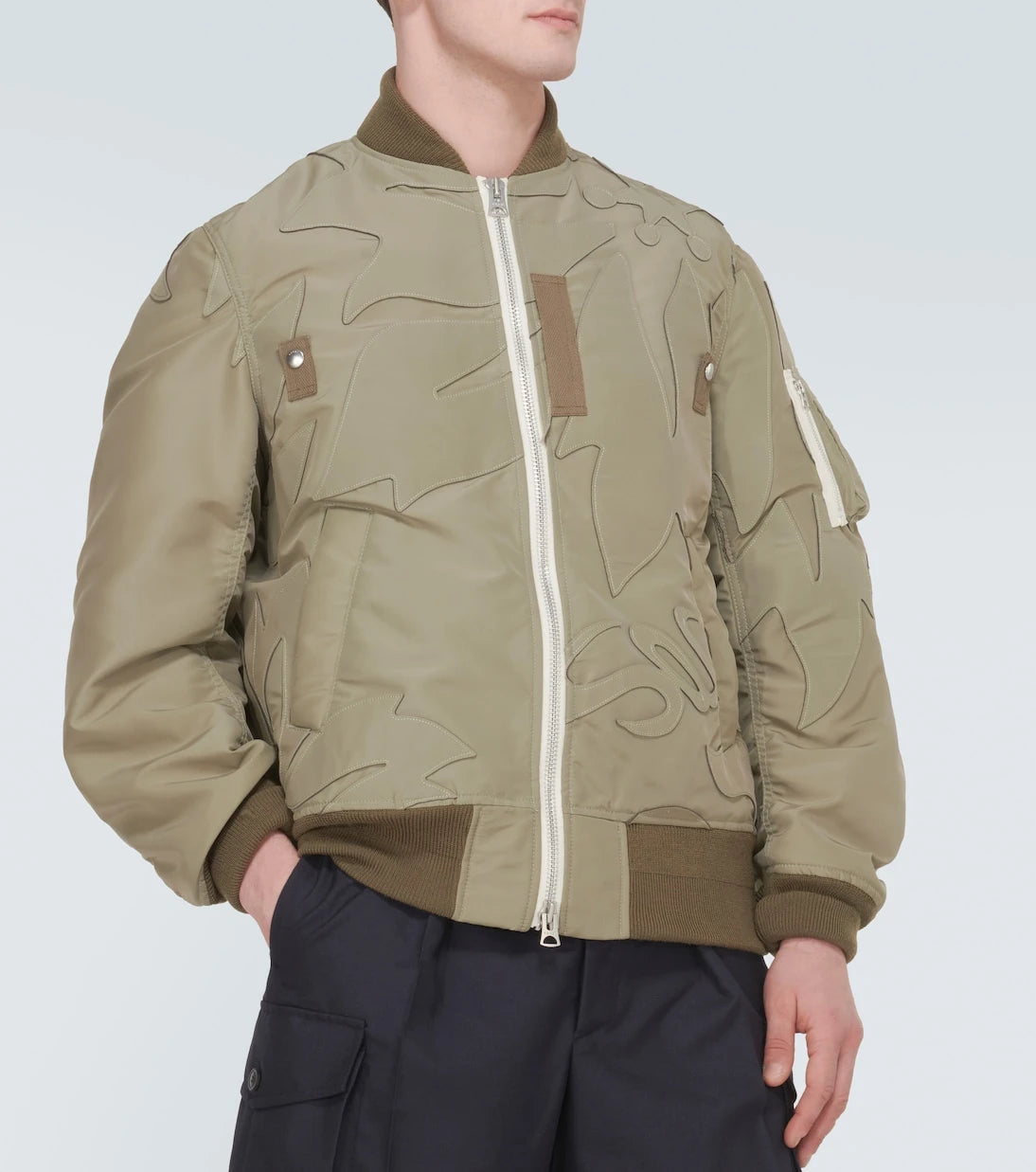 Sacai - Embroidered twill bomber jacket