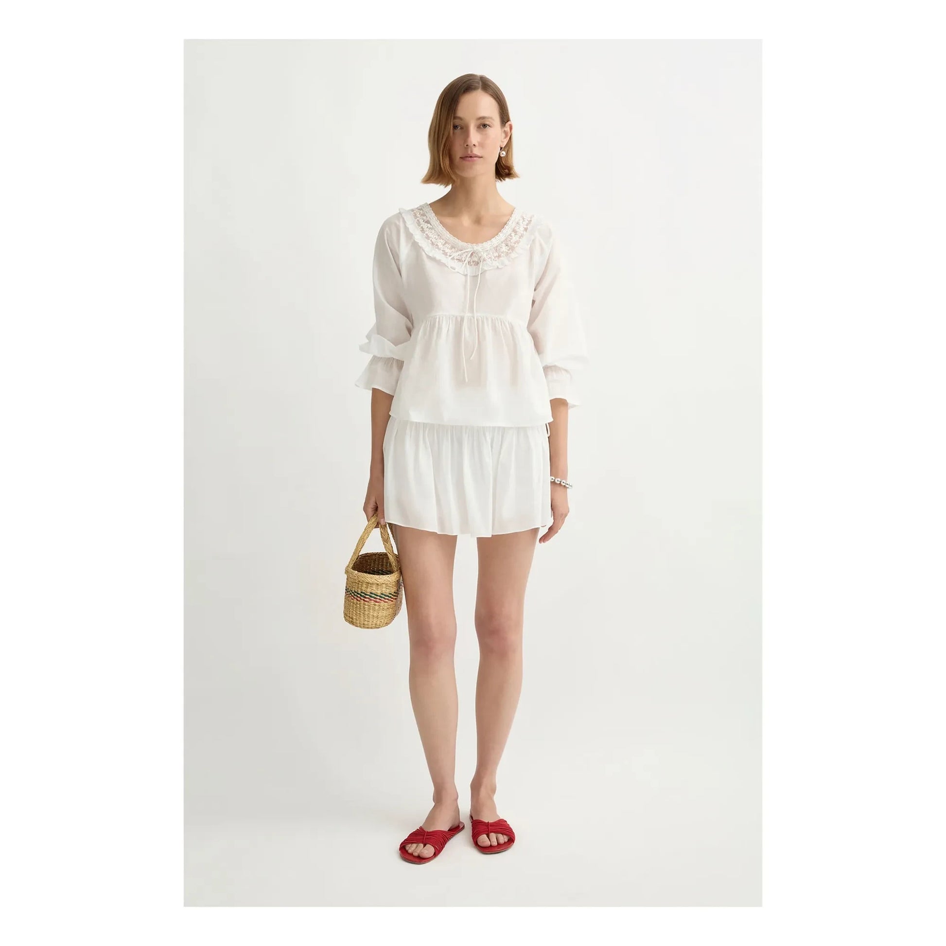 Posse - Danielle Cotton blouse | White