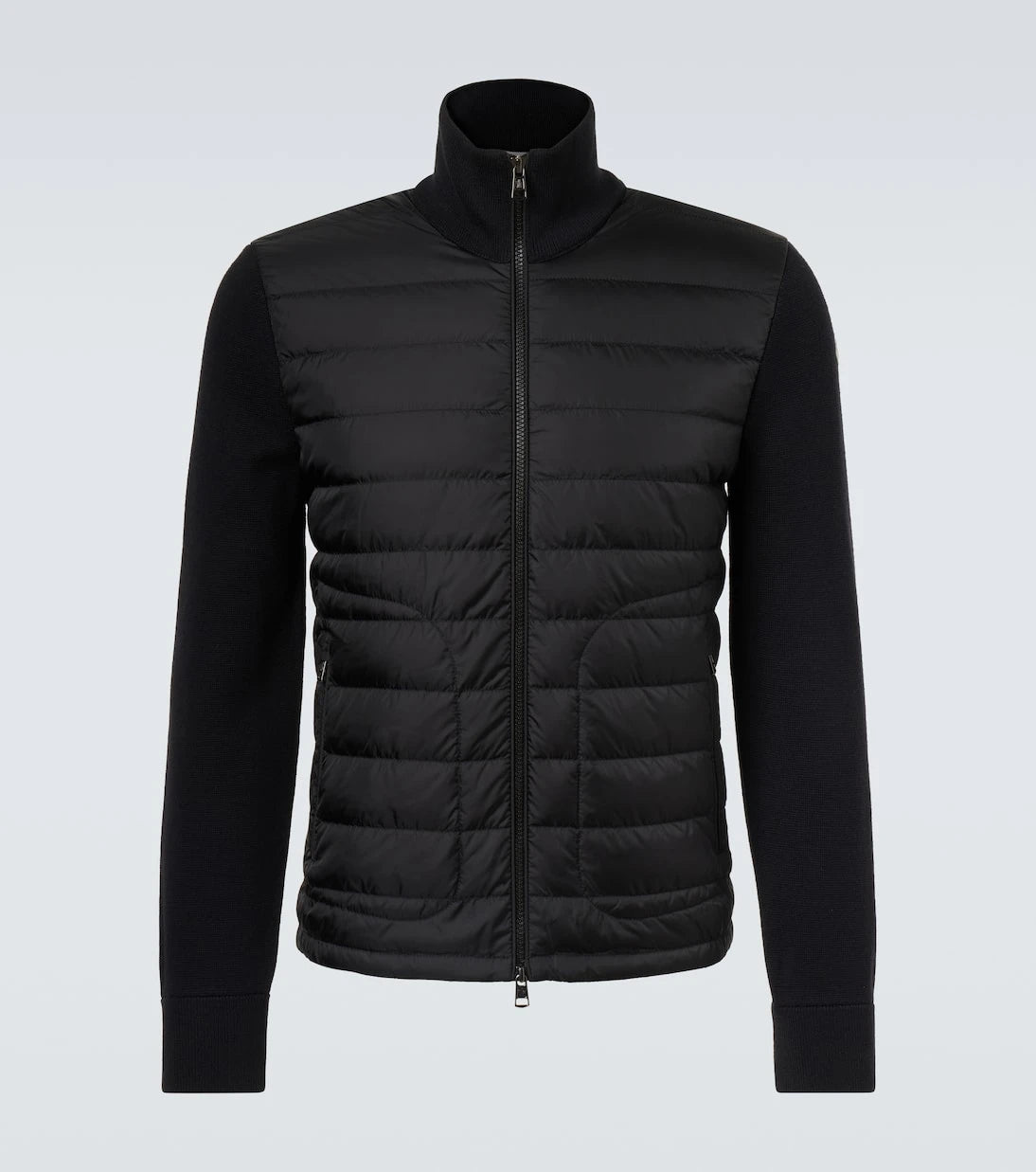 Moncler - Maglia down-paneled wool-blend jacket