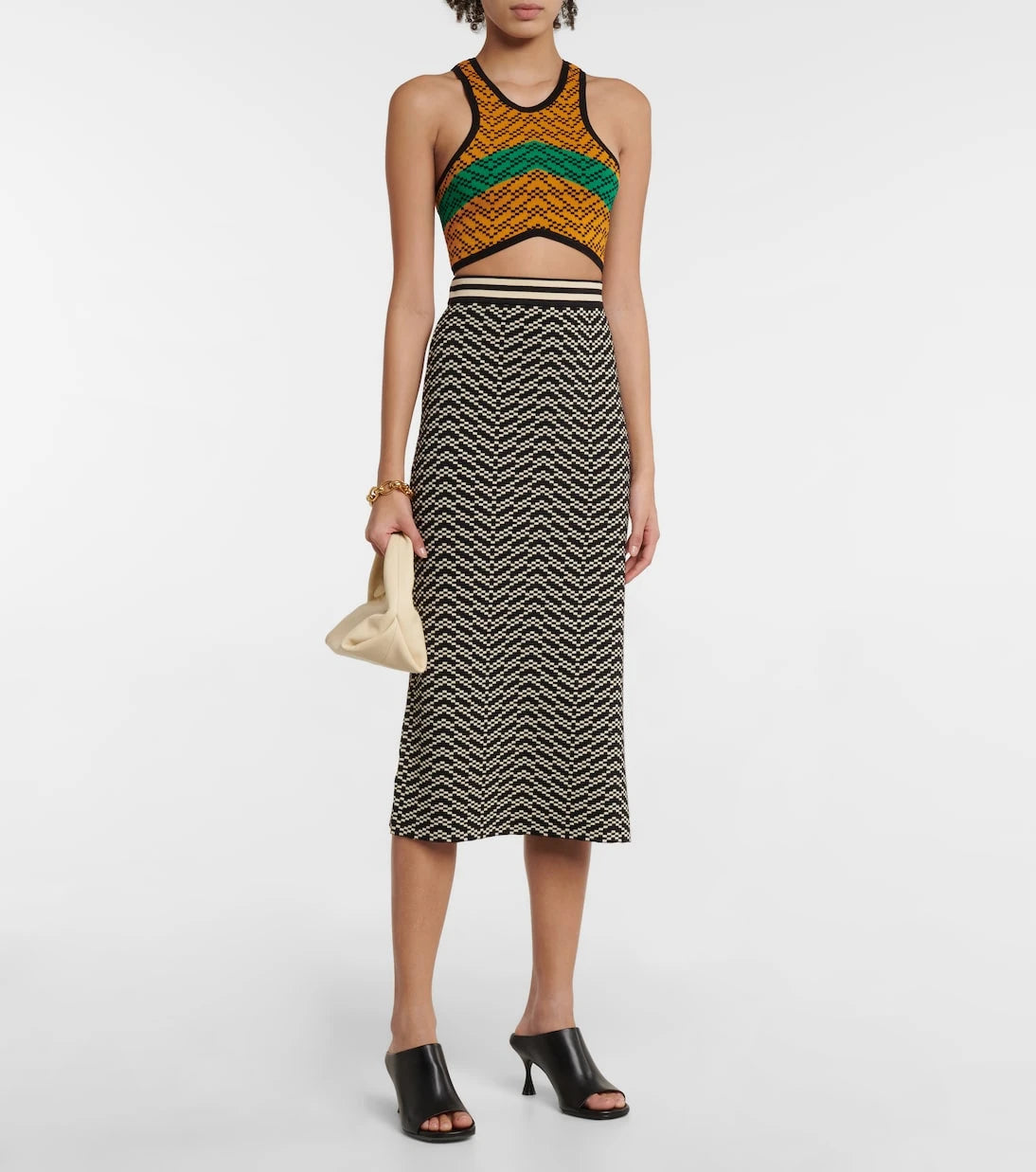 Dodo Bar Or - Jacquard crop top