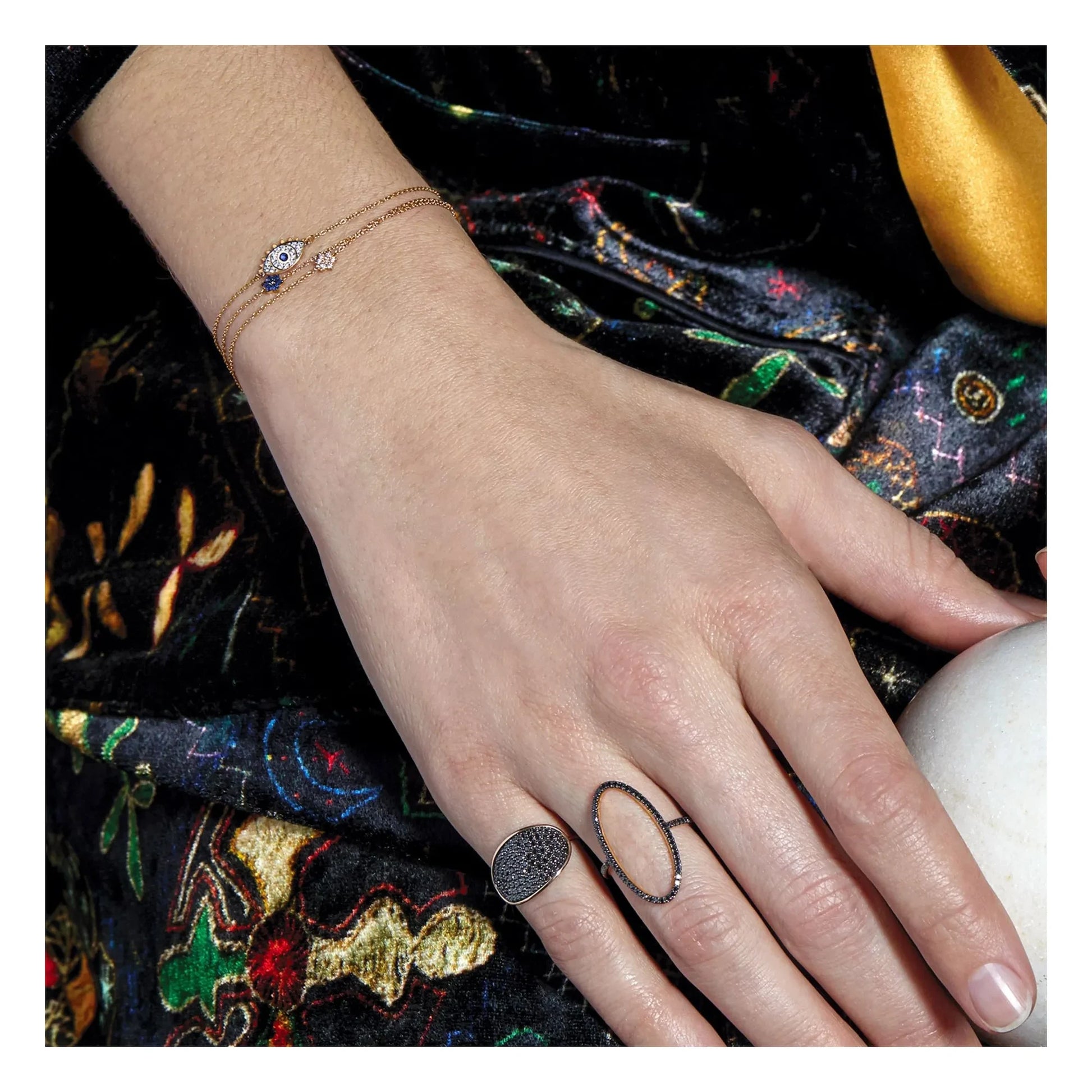 Ginette NY - Mini Diamond Star bracelet | Pink Gold