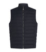 Fioroni Cashmere Navy Virgin Wool Reversible Down Gilet