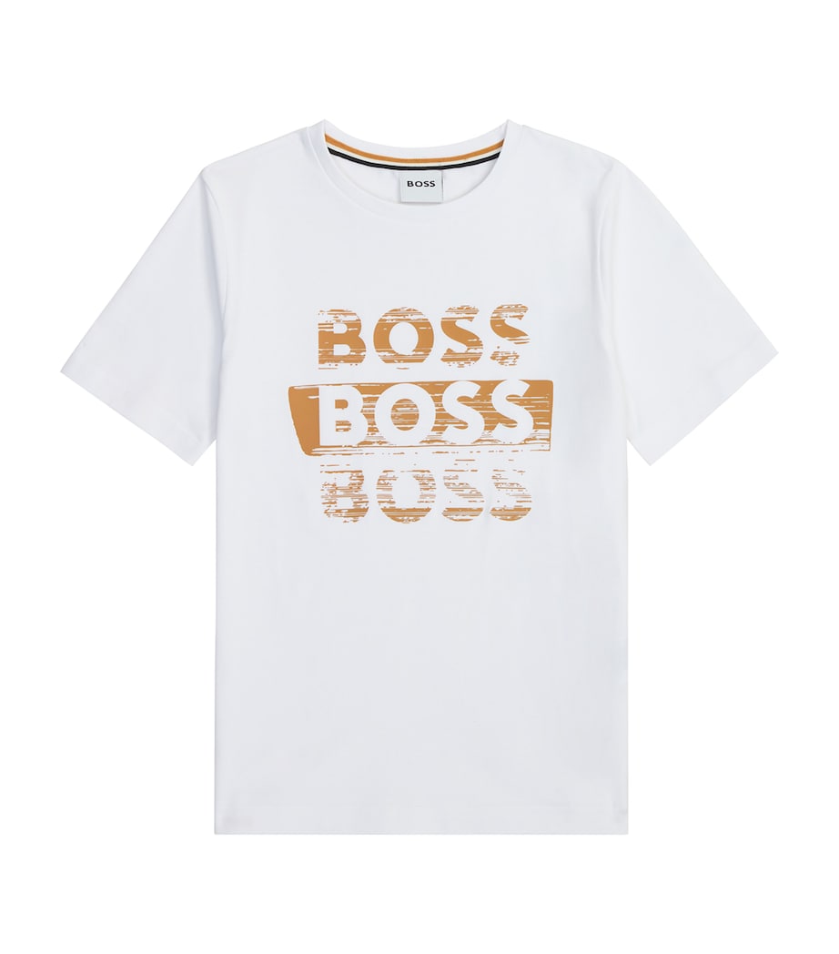 BOSS Kidswear Cotton Triple Logo T-Shirt (4-16 Years)