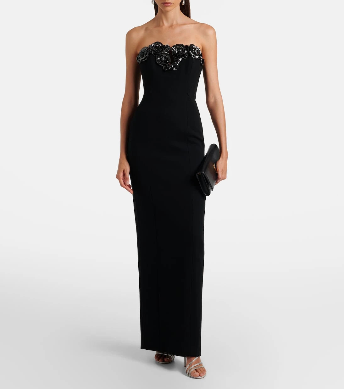 Rachel Gilbert - Mirage floral-appliqué bustier gown
