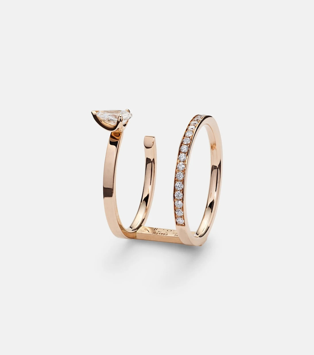 Repossi - Serti Sur Vide 18kt rose gold ring with diamonds