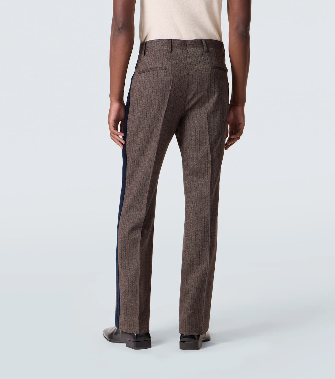 Wales Bonner - Alto pinstripe wool-blend slim pants