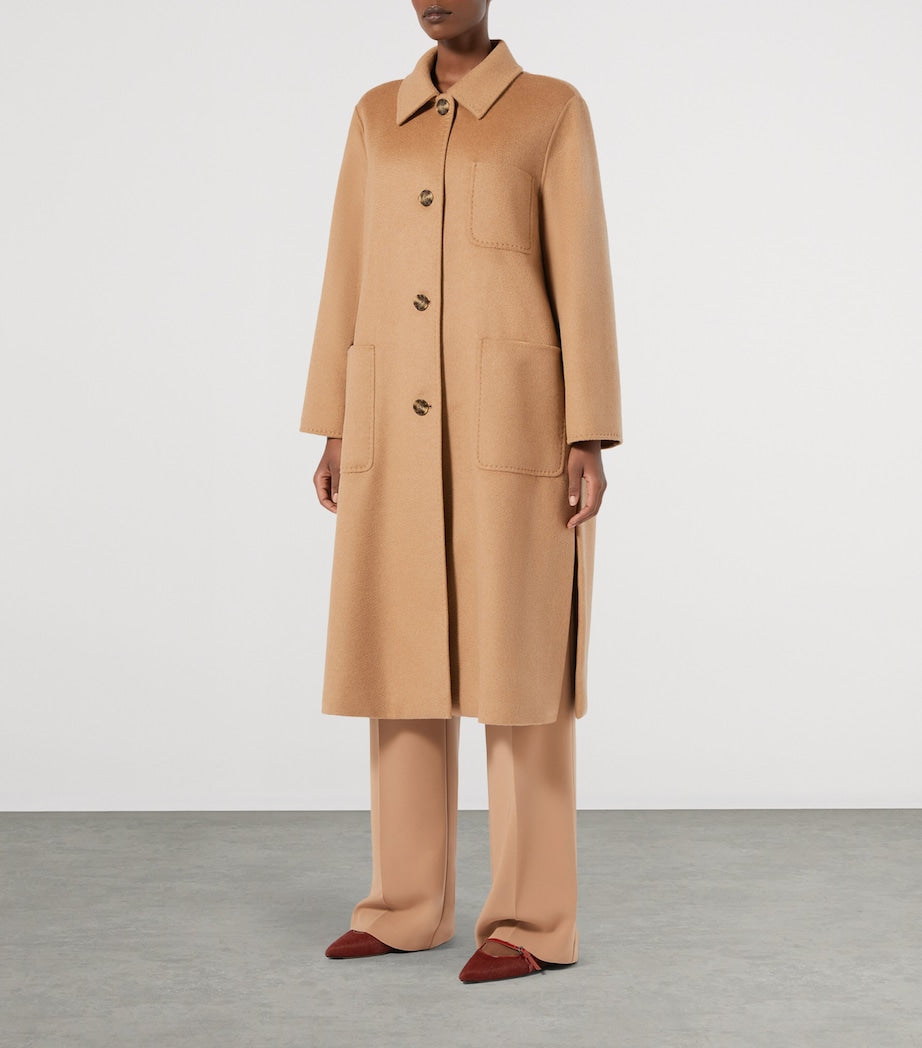 Beige Virgin Wool Coat