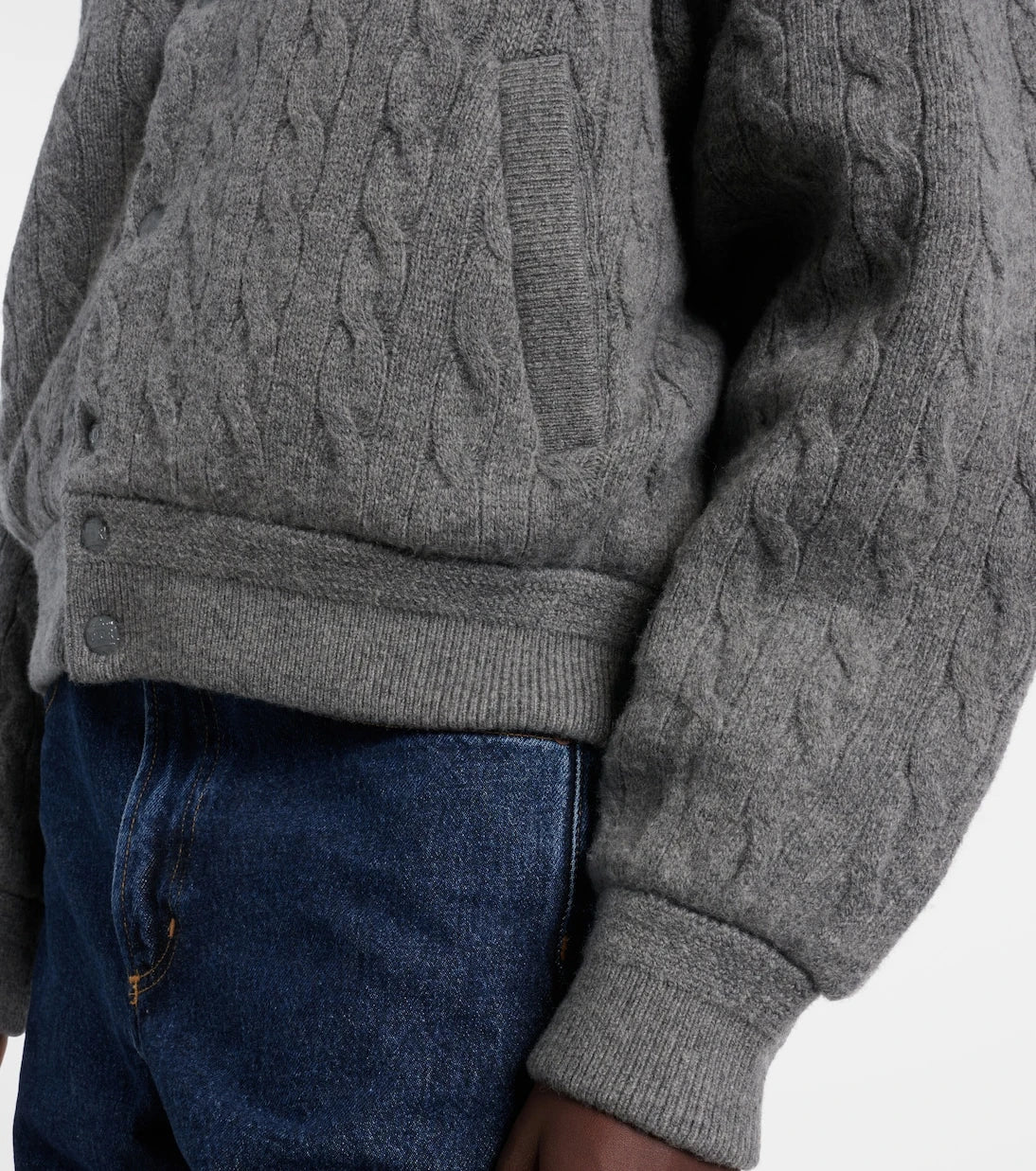 Polo Ralph Lauren - Cable-knit wool and cashmere bomber jacket
