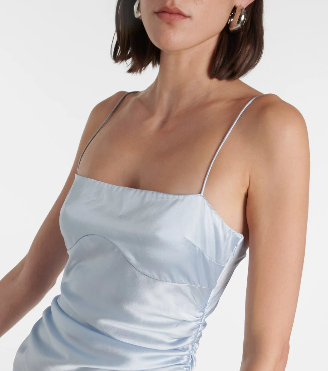 SIR - Lush gathered silk slip dress