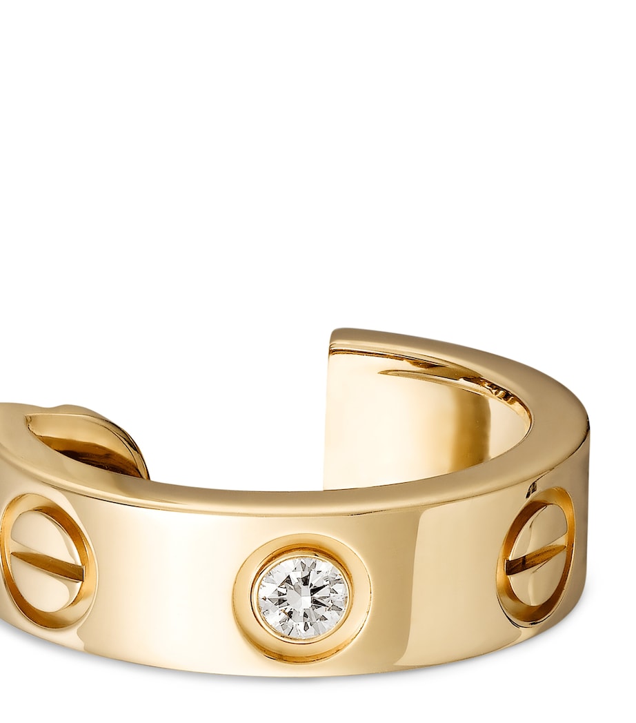 Cartier Yellow Gold and Diamond LOVE Hoop Earrings