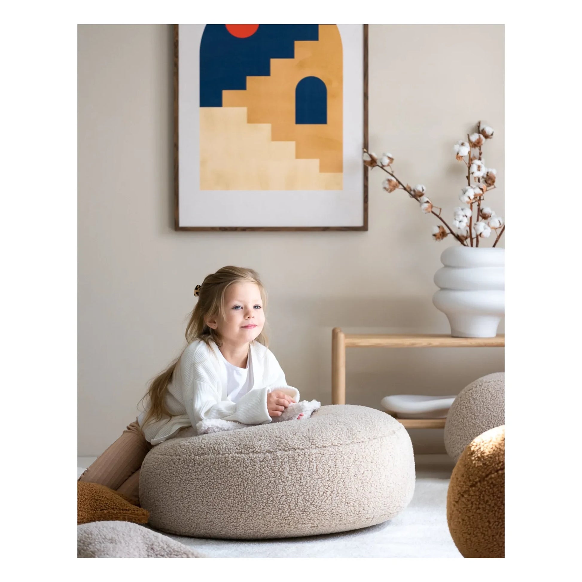 Wigiwama - Teddy pouffe | Beige