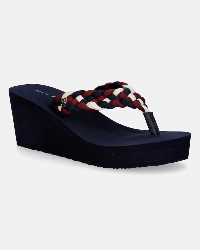 Tommy Hilfiger Kadın Parmak Arası Terlik TH WEDGE BRAIDED SUMMER