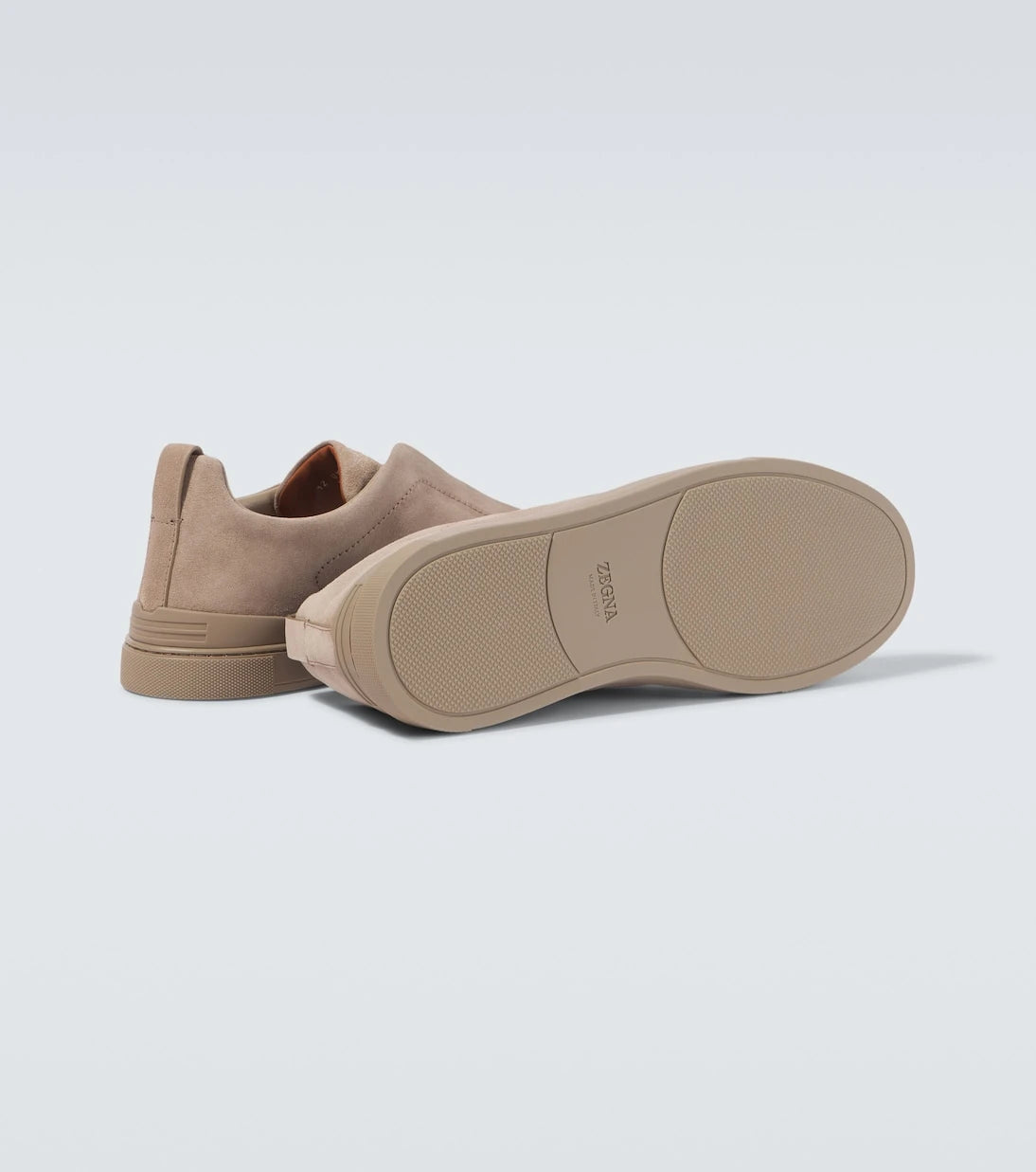 Zegna - Triple Stitch suede slip-on sneakers