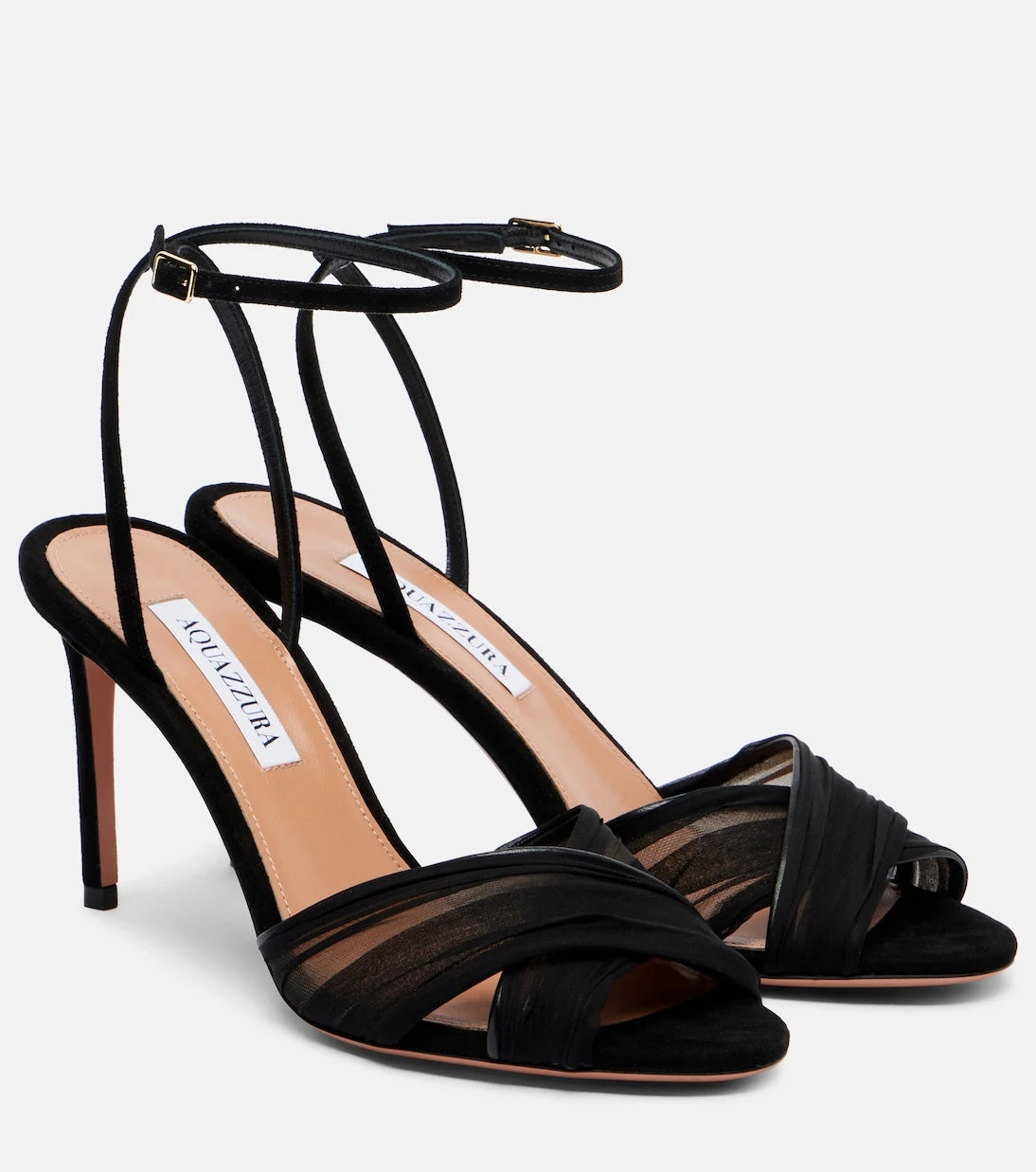 Aquazzura - Voile 85 leather slingback sandals