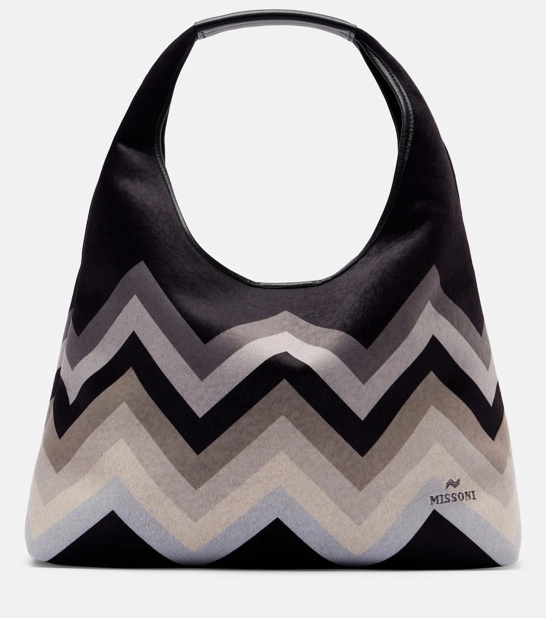 Missoni - Zig Zag leather-trimmed tote bag