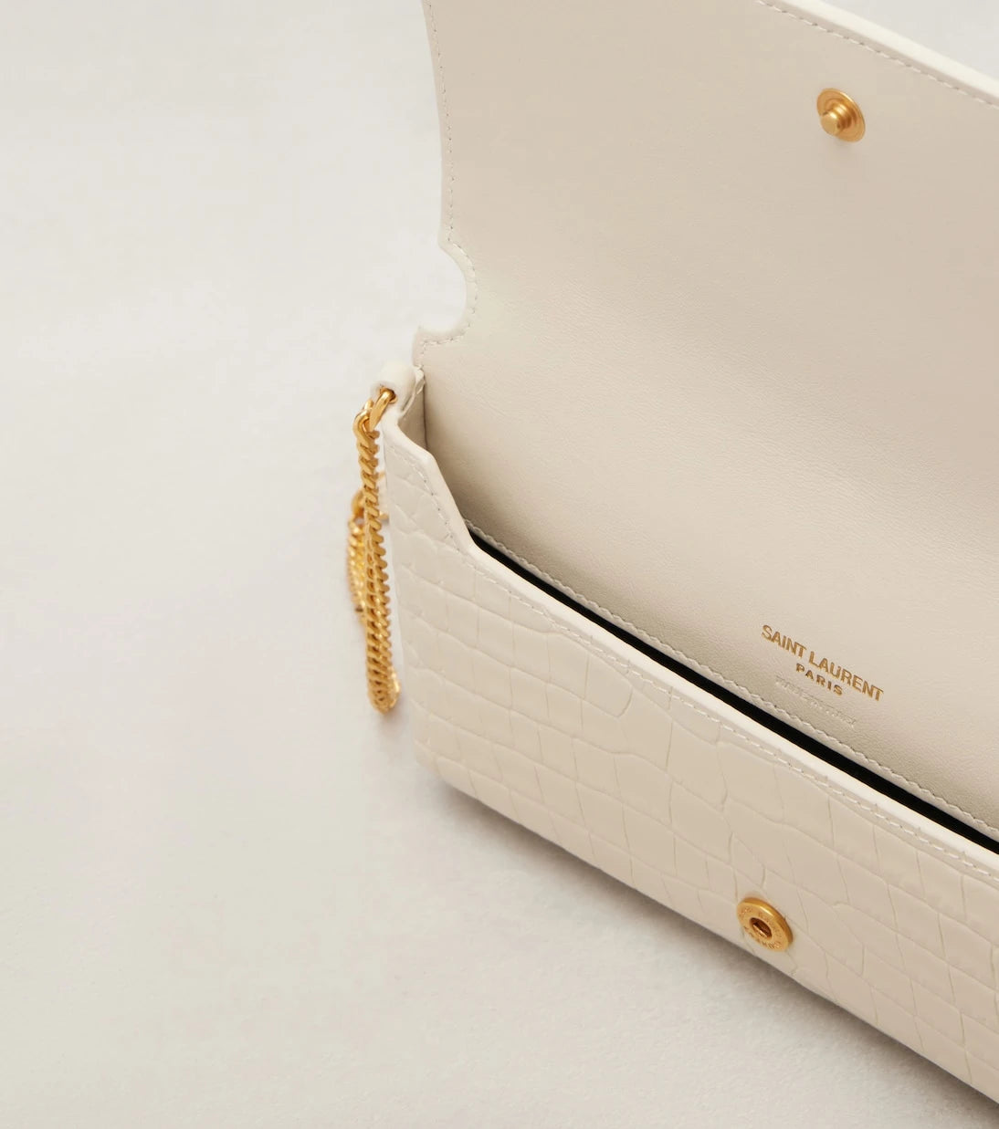 Saint Laurent - Cassandre Mini leather phone pouch
