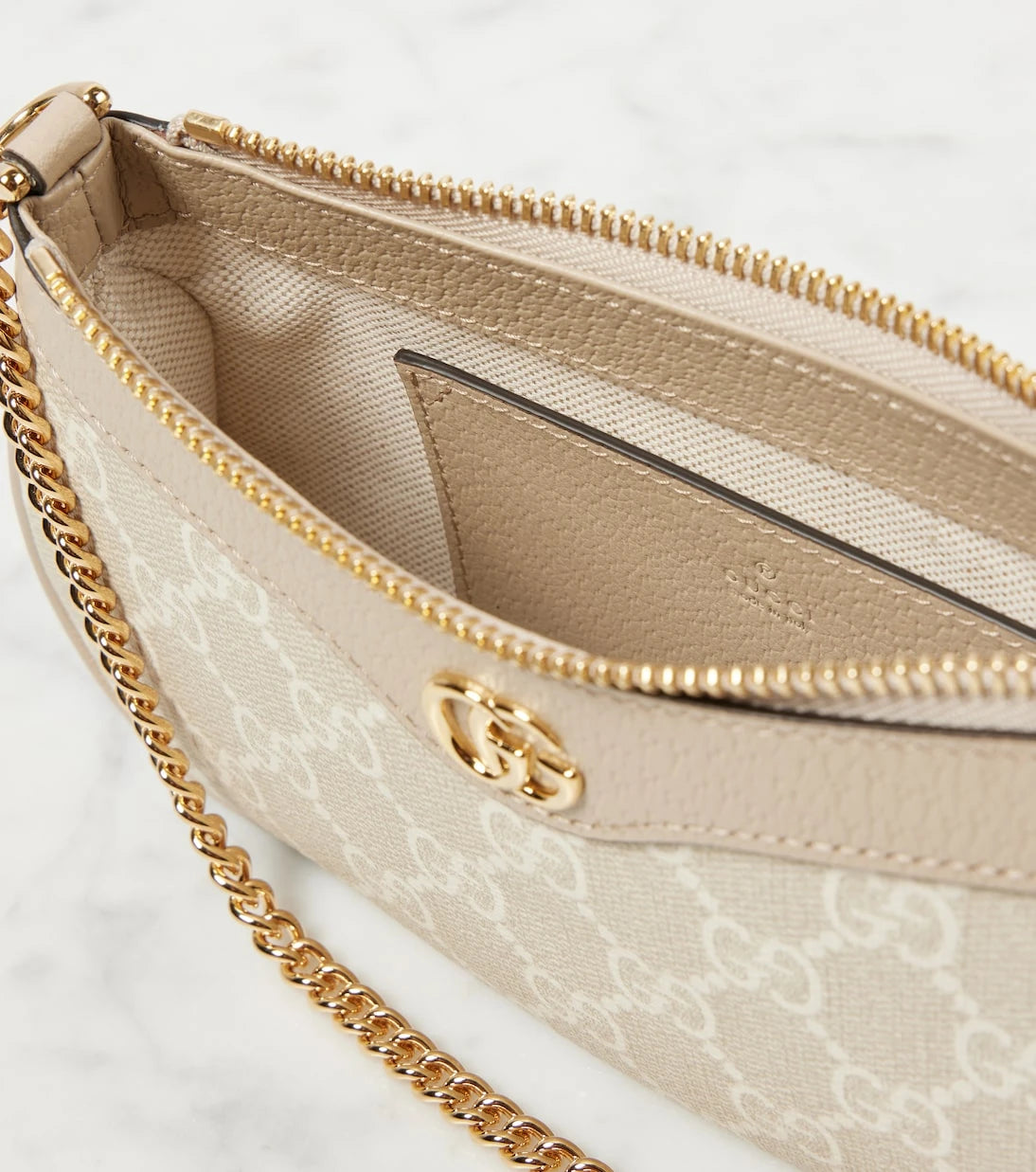 Gucci - Ophidia Mini leather-trimmed shoulder bag