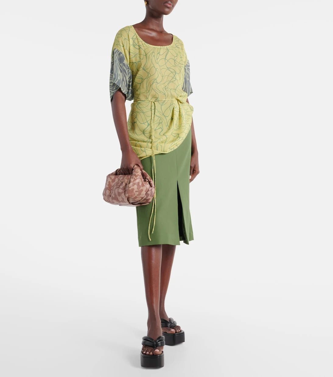 Dries Van Noten - Printed georgette minidress