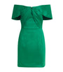 Rebecca Vallance Green Off-The-Shoulder Bailey Mini Dress