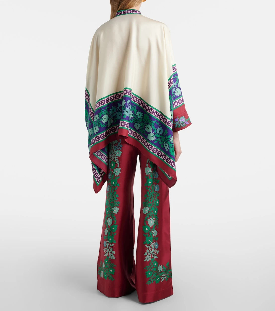La DoubleJ - Floral silk twill palazzo pants