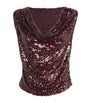 Purple Sequinned Top