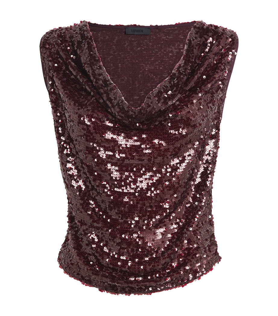 Purple Sequinned Top