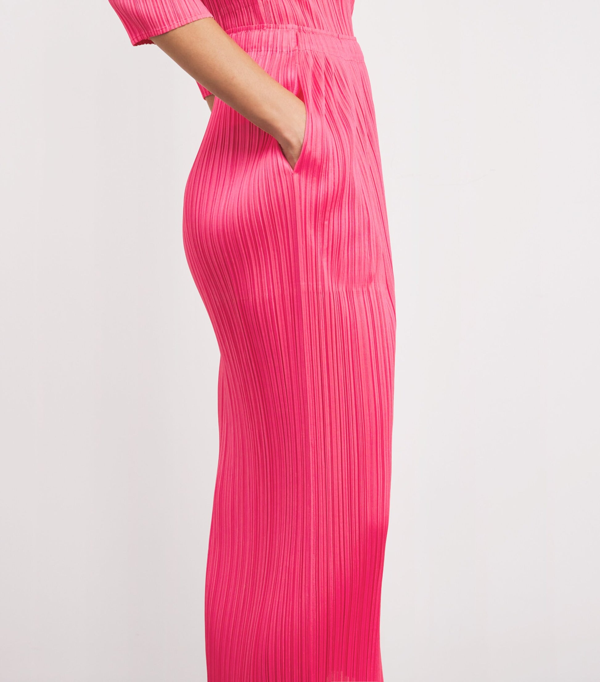 Pleats Please Issey Miyake Pink Monthly Colors March Midi Skirt
