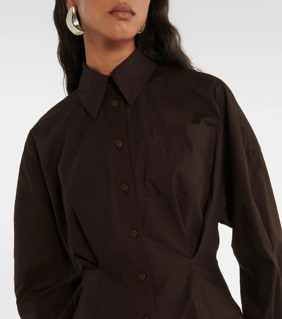 The Attico - Cotton-blend shirt dress