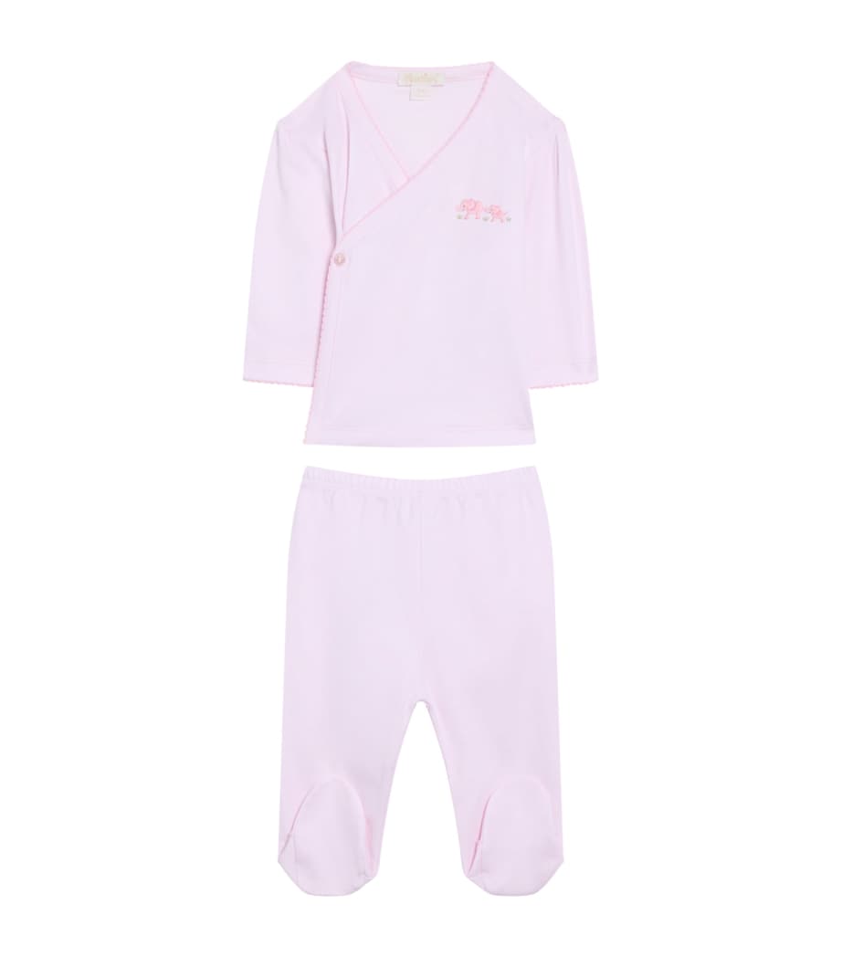 Embroidered Elephant Top and Trousers Set (Newborn - 6 Months)