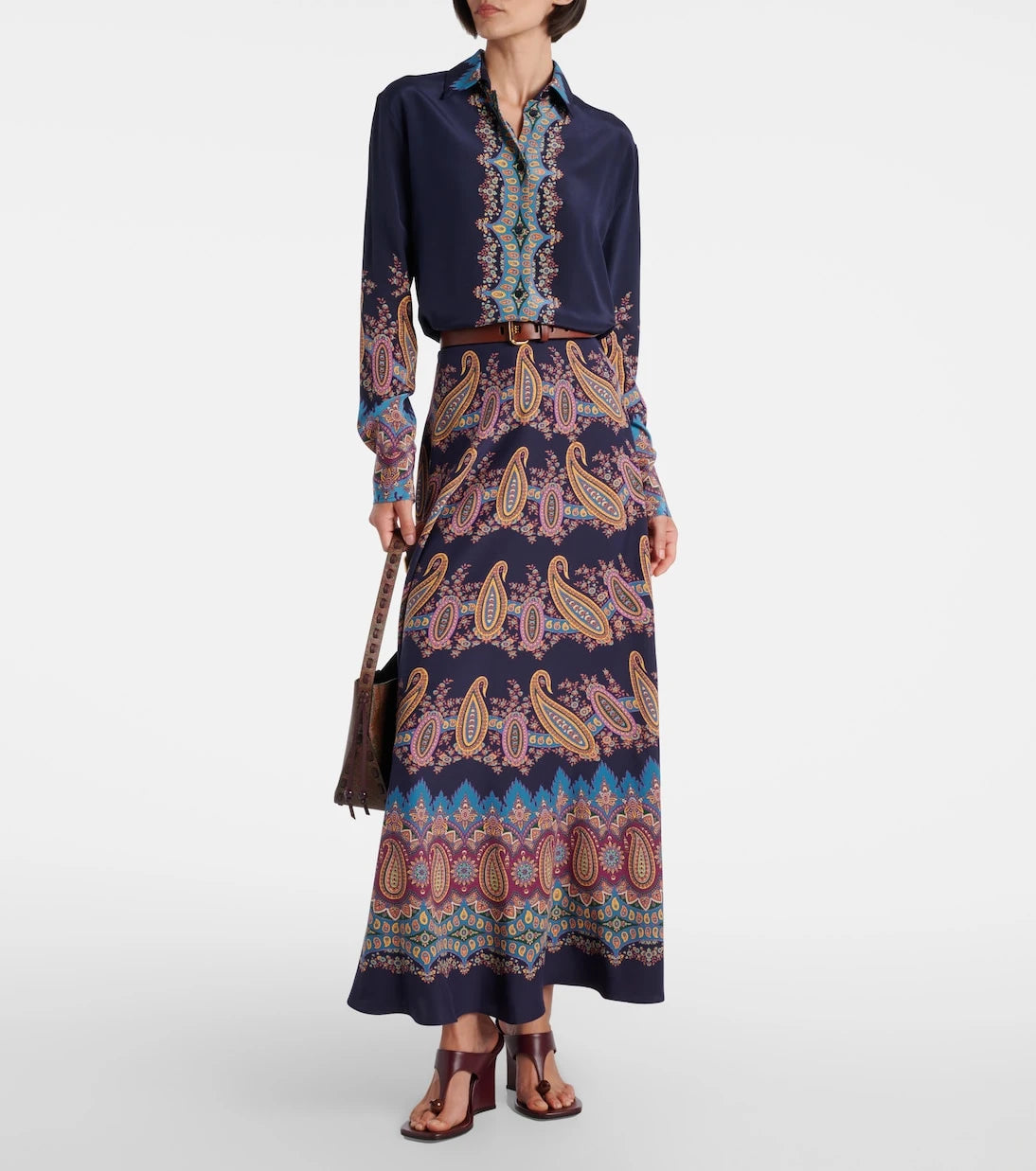 Etro - Paisley silk maxi skirt