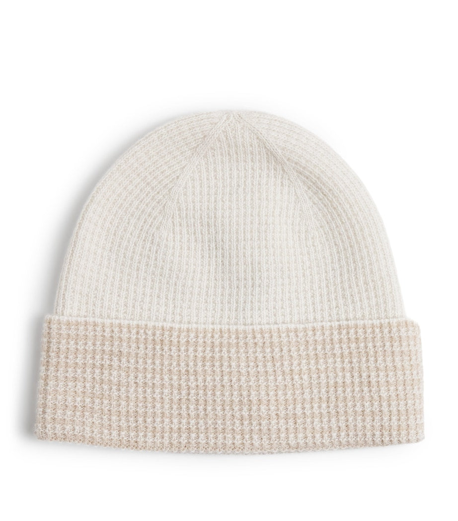 White Wool-Cashmere Beanie