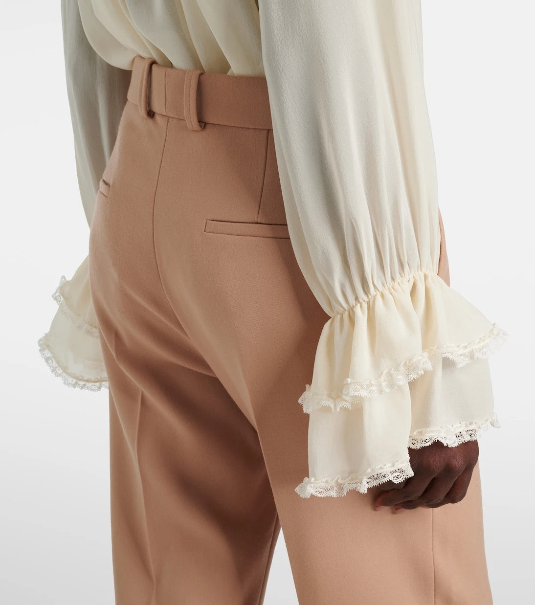 Chloé - High-rise wool straight pants