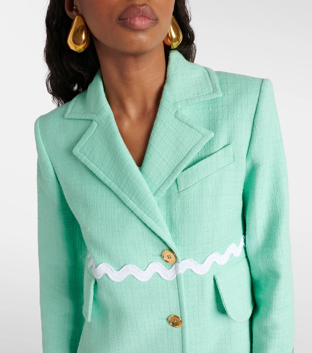 Patou - Single-breasted cotton-blend tweed coat