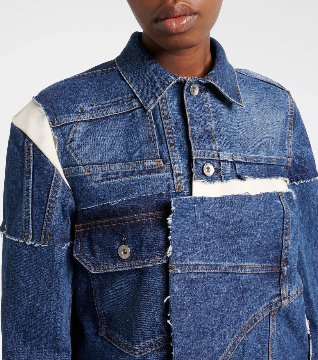 Sacai - Patchwork denim jacket