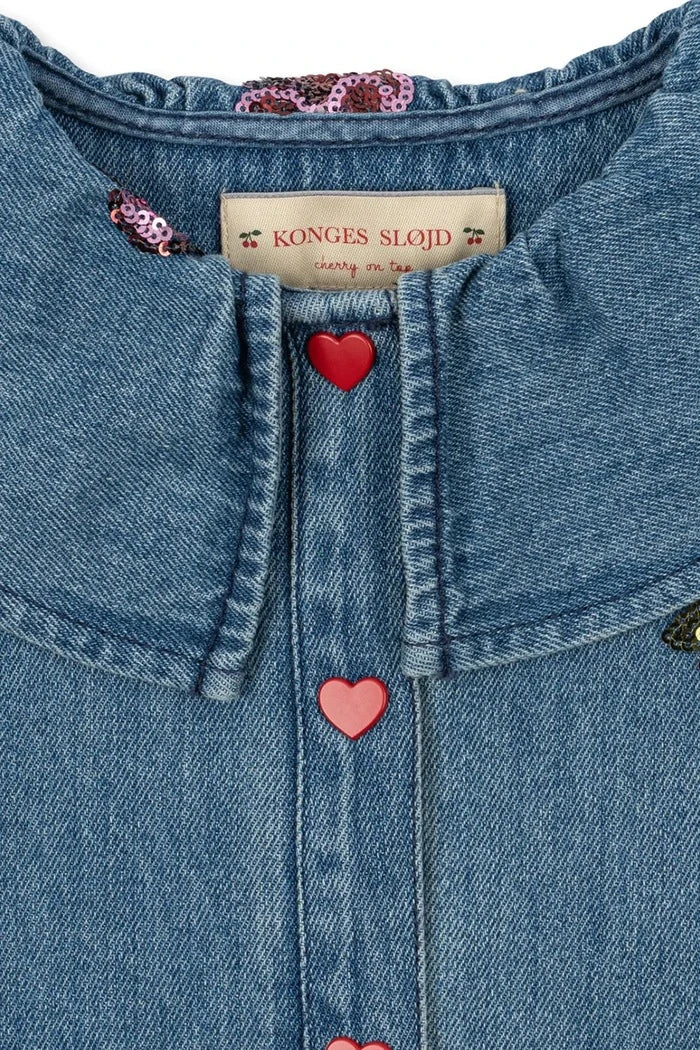 Konges Sløjd MAGOT Pullu Denim Gömlek GOTS