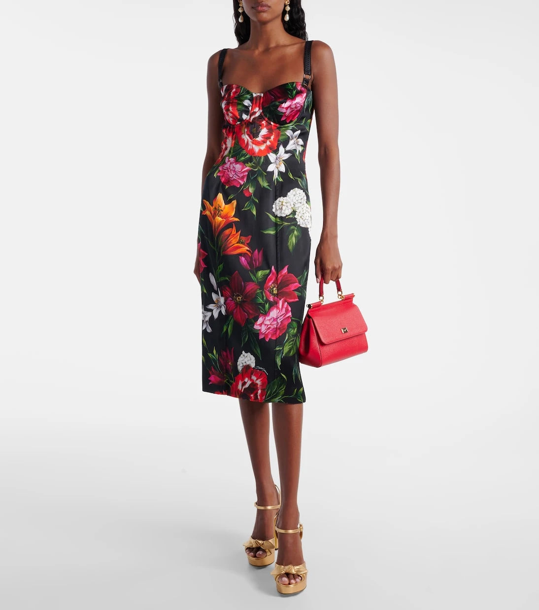 Dolce&Gabbana - صندل بلاتفورم من الجلد الميتاليك