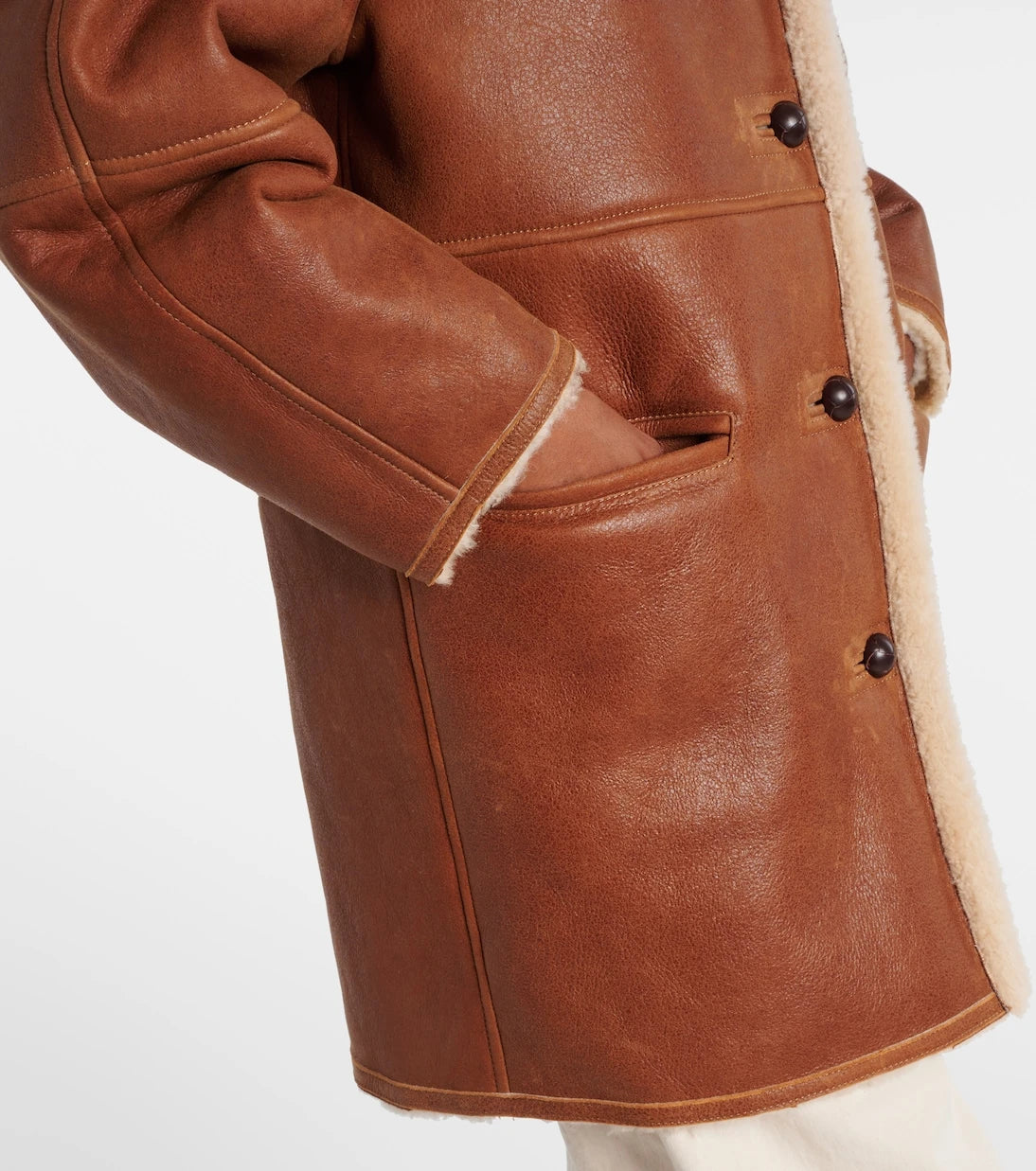 Isabel Marant - Berthie shearling-trimmed leather coat